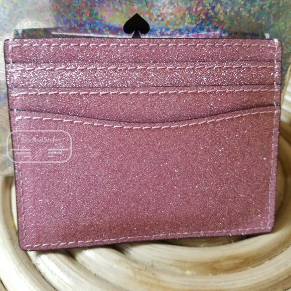 Kate Spade Small Boxed Slim Card Holder Pink Rose - Picture 7 of 11